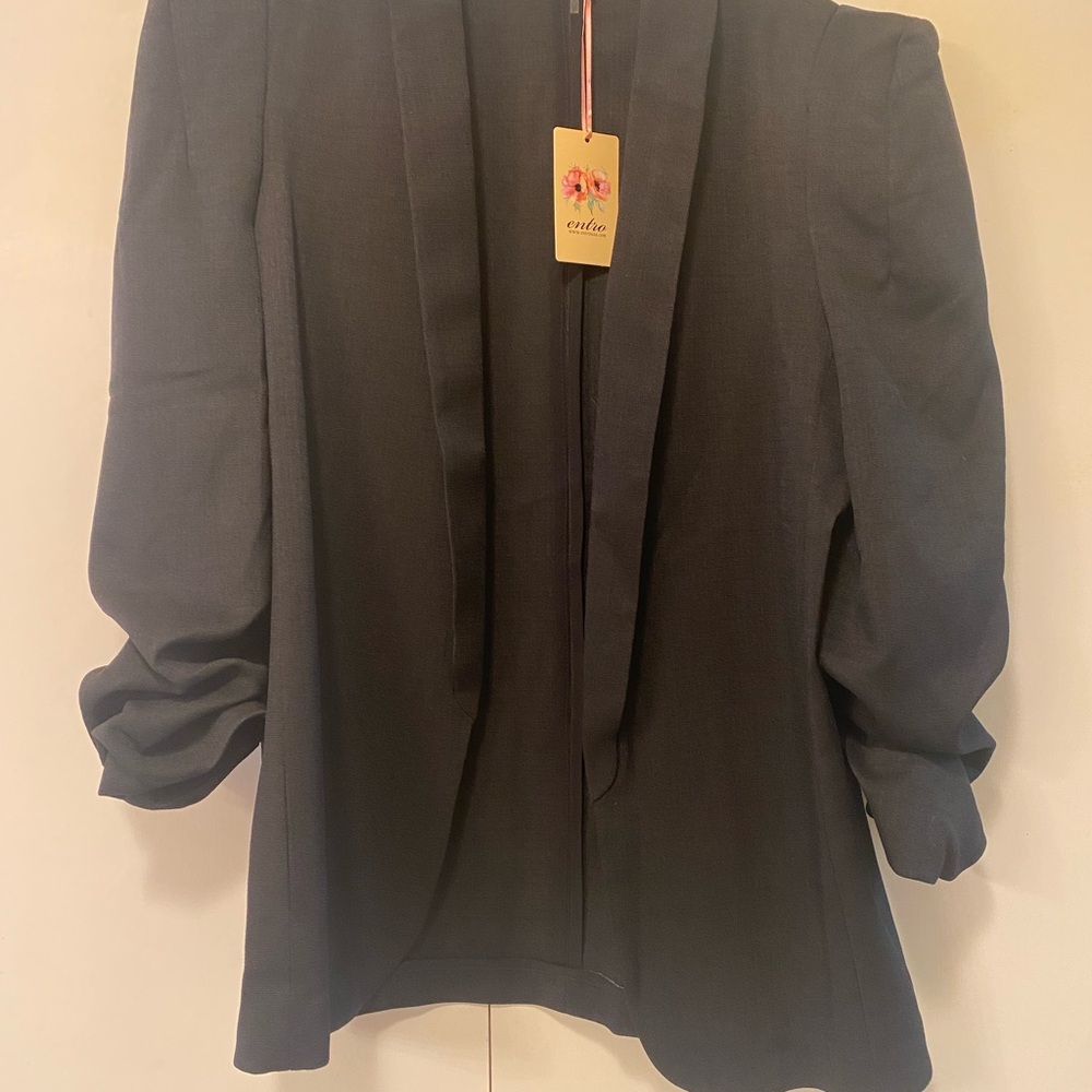 entro Black Blazer with Shawl Lapel
